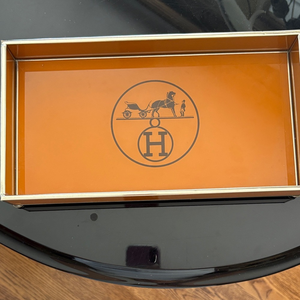 Hermes Orange Decorative Tray